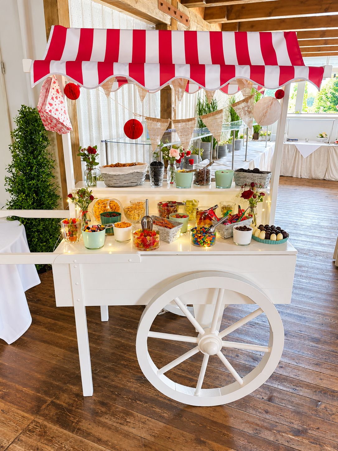 Candybar-Wagen für Hochzeiten und Feiern