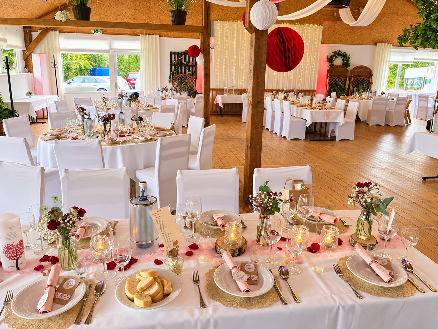 Festsaal in der ehemaligen Scheune vom Hof Moorblick