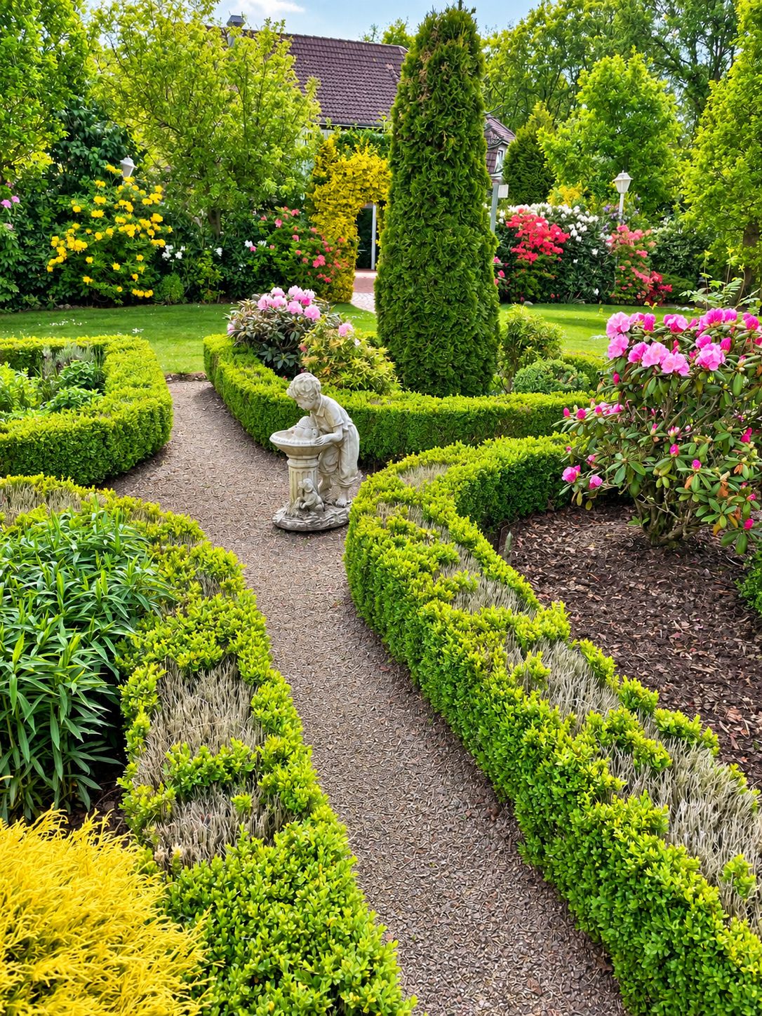 Weg durch den Themengarten am Hof Moorblick